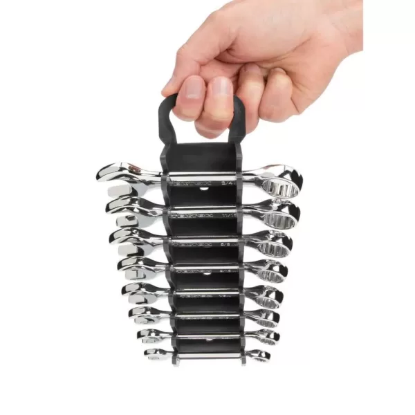 TEKTON 2.3 in. 8-Tool Store-and-Go Stubby Wrench rack Keeper in Black