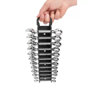 TEKTON 2.3 in. 12-Tool Store-and-Go Stubby Wrench Rack Keeper in Black