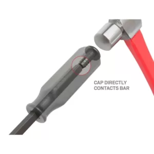 TEKTON 17 in. Angled Tip Handled Pry Bar with Striking Cap