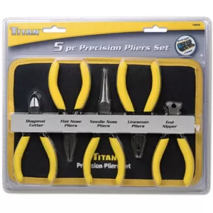 TITAN 5-Piece Precision Pliers Set with Case