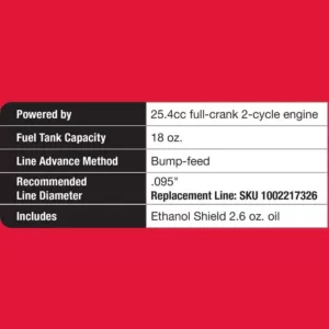 Toro 2-Cycle 25.4cc Attachment Capable Straight Shaft Gas String Trimmer