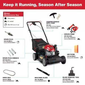 Troy-Bilt XP 21 in. 149 cc Gas Vertical Storage Walk Behind Self Propelled Lawn Mower with 3-in-1 TriAction Cutting System