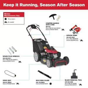 Troy-Bilt XP 21 in. 190 cc Honda Gas Walk Behind Self Propelled Lawn Mower with High Rear Wheels, 3-in-1 TriAction Cutting System