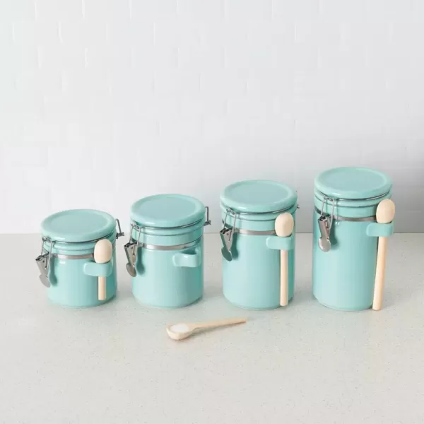 Home Basics 4-Piece Ceramic Canister Set