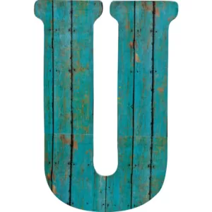 Jeff McWilliams Designs 15 in. Oversized Unfinished Wood Letter (U)