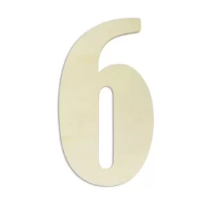 Jeff McWilliams Designs 18 in. Oversized Unfinished Wood Number 