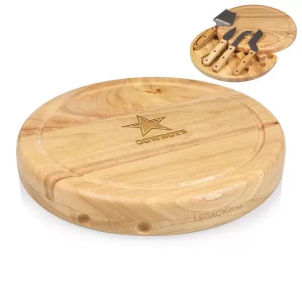 TOSCANA Dallas Cowboys Circo Wood Cheese Board Set with Tools