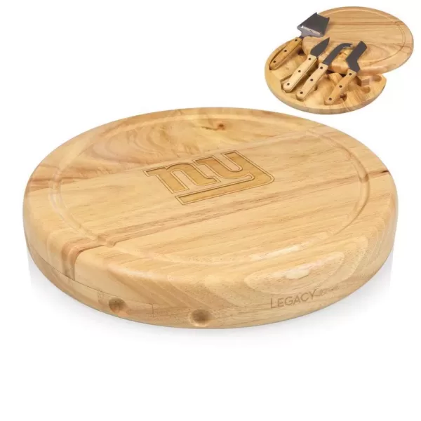 TOSCANA New York Giants Circo Wood Cheese Board Set with Tools