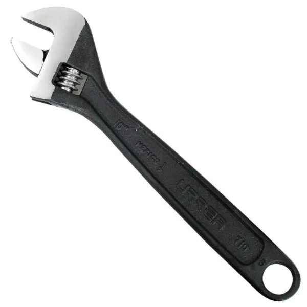 URREA 6 in. Long Black Finish Adjustable Wrench