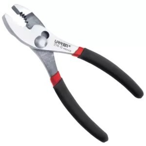 URREA 6-7/16 in. Long Heavy Duty Rubber Grip Slip Joint Pliers