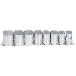 URREA 1/2 in. Drive 12-Point Impact Socket Set (8-Piece)