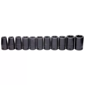 URREA 3/4 in. Drive Deep Metric 6-Point Impact Socket Set (11-Piece)