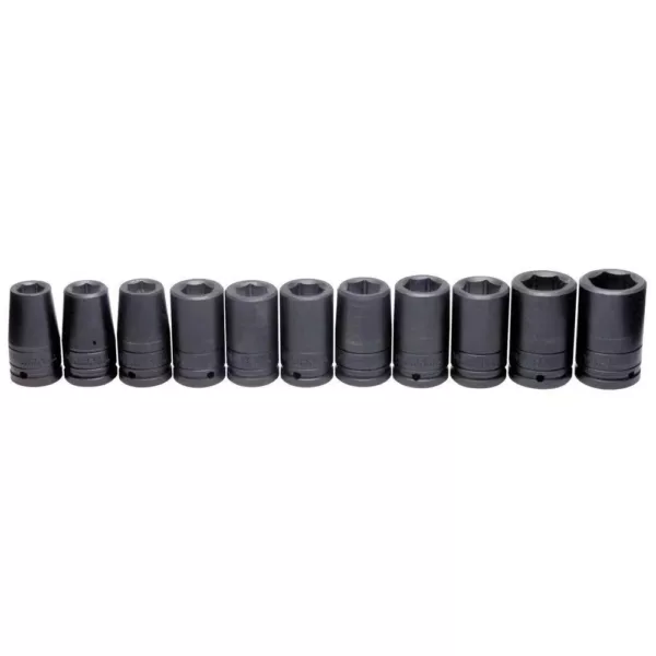 URREA 3/4 in. Drive Deep Metric 6-Point Impact Socket Set (11-Piece)