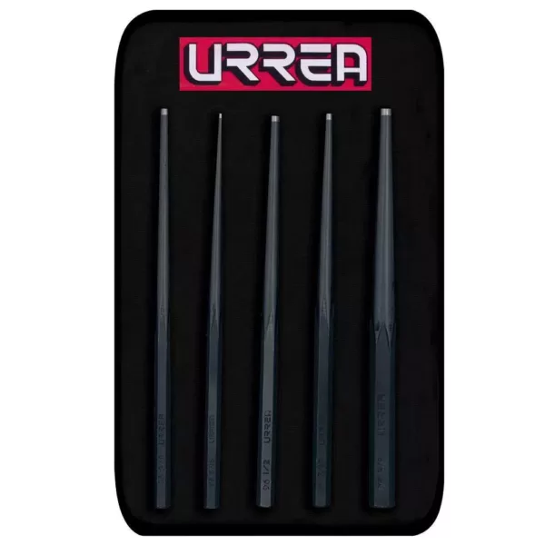 URREA 5/16 in. to 5/8 in. Long Drift Punch Set (5-Piece)