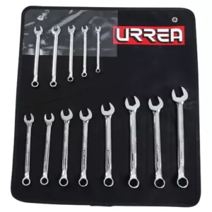 URREA 6 Point Metric Combination Chrome Wrench Set (13-Piece)