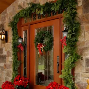 VAN ZYVERDEN 25 ft. Live Fresh Cut Pacific Northwest Cedar Mix Coil Garland