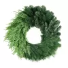 VAN ZYVERDEN 24 in. Live Fresh Cut Pacific Northwest Modern Block Christmas Wreath