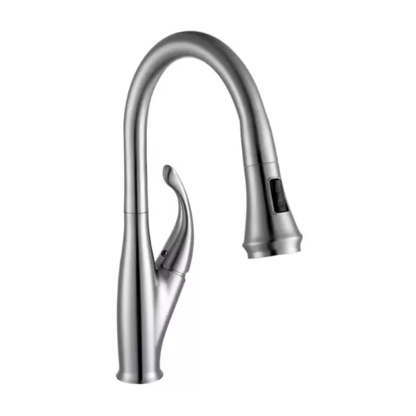 Vanity Art 9.68 in. Single-Handle Pull-Down Sprayer Kitchen Faucet in Chrome