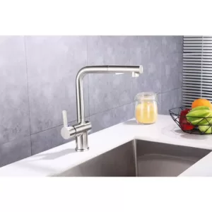 Vanity Art Single-Handle Pull Out Sprayer Kitchen Faucet in Polished Chrome