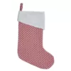 VHC Brands 15 in. Cotton and Wool Tannen Deep Red Traditional Christmas Decor Stocking