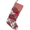 VHC Brands 20 in. Cotton Peyton Tomato Red Traditional Christmas Decor Stocking