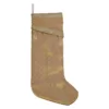 VHC Brands 20 in. Cotton/Nylon Tinsel Gold Yellow Glam Christmas Decor Stocking