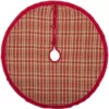 VHC Brands 48 in. Claren Cherry Red Rustic Christmas Decor Tree Skirt