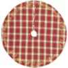 VHC Brands 55 in. Holiday Cherry Red Farmhouse Christmas Decor Tree Skirt