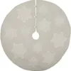 VHC Brands 48 in. Ingrid Ash Grey Farmhouse Christmas Decor Tree Skirt