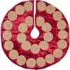 VHC Brands 21 in. Red Memories Glam Christmas Decor Mini Tree Skirt