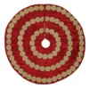 VHC Brands 48 in. Red Memories Glam Christmas Decor Tree Skirt