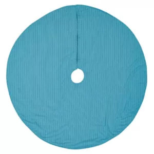 VHC Brands 55 in. Nerine Robin Egg Blue Coastal Christmas Decor Tree Skirt