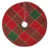 VHC Brands 21 in. Tristan Cherry Red Traditional Christmas Decor Mini Tree Skirt