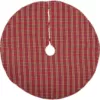 VHC Brands 48 in. Galway Barn Red Rustic Christmas Decor Tree Skirt