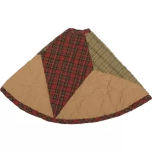 VHC Brands 21 in. Tea Star Dark Tan Traditional Christmas Decor Mini Tree Skirt