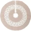 VHC Brands 21 in. Carol Khaki Tan Farmhouse Christmas Decor Mini Tree Skirt