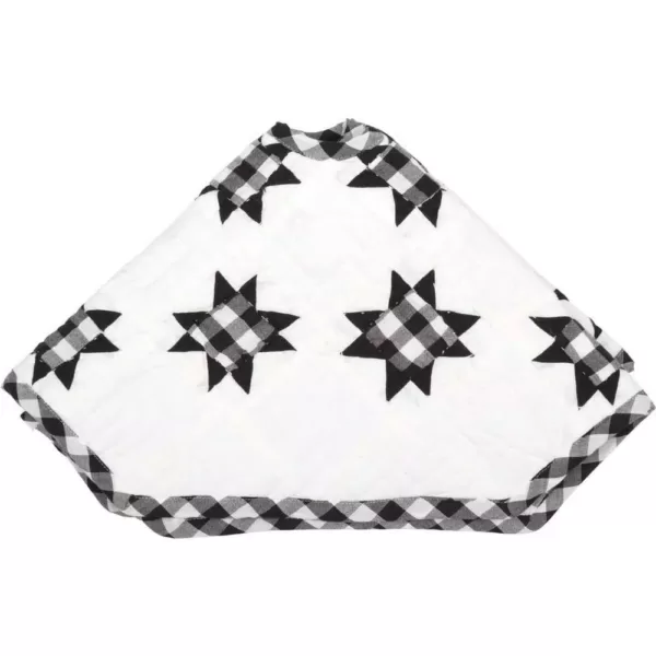 VHC Brands 21 in. Black Emmie Farmhouse Christmas Decor Patchwork Tree Skirt