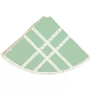 VHC Brands 60 in. Mint Margot Farmhouse Christmas Decor Tree Skirt