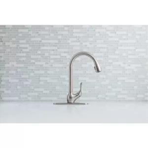 KOHLER Barossa with Response Touchless Technology Single-Handle Pull-Down Sprayer Kitchen Faucet in Vibrant Stainless