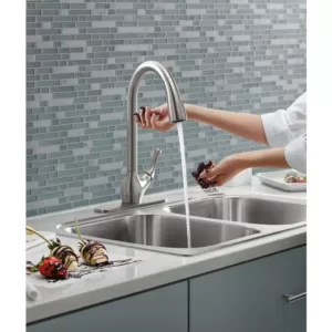 KOHLER Barossa with Response Touchless Technology Single-Handle Pull-Down Sprayer Kitchen Faucet in Vibrant Stainless