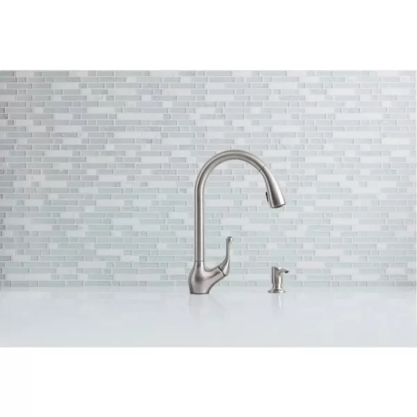 KOHLER Barossa with Response Touchless Technology Single-Handle Pull-Down Sprayer Kitchen Faucet in Vibrant Stainless