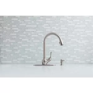 KOHLER Barossa with Response Touchless Technology Single-Handle Pull-Down Sprayer Kitchen Faucet in Vibrant Stainless