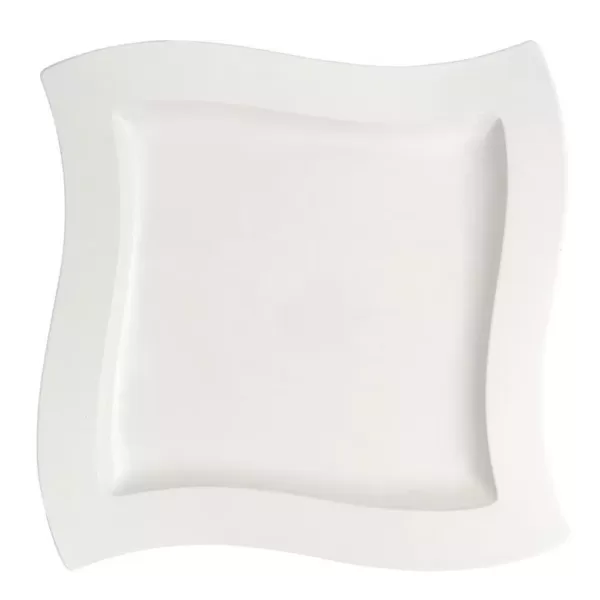 Villeroy & Boch New Wave White Porcelain 13 in. Square Platter