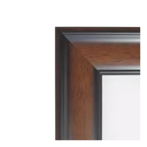 Amanti Art Cyprus 23 in. W x 29 in. H Framed Rectangular Beveled Edge Bathroom Vanity Mirror in Walnut