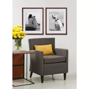 DesignOvation Gallery 14 in. x 18 in. Matted to 11 in. x 14 in. Walnut Brown Picture Frame (Set of 2)