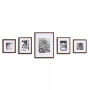 Pinnacle Wall Kit Walnut Picture Frame (5-Pack)