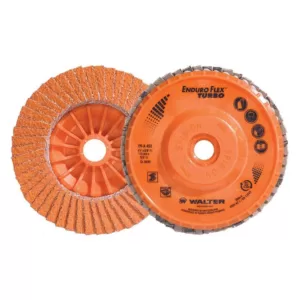 WALTER SURFACE TECHNOLOGIES ENDURO-FLEX Turbo 4.5 in. x 5/8-11 in. Arbor GR36/60 Blending Flap Disc (10-Pack)