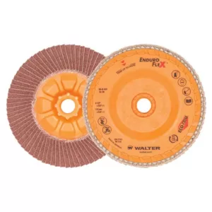 WALTER SURFACE TECHNOLOGIES ENDURO-FLEX 4.5 in. x 5/8-11 in. Arbor GR80 The Longest Life Flap Disc (10-Pack)