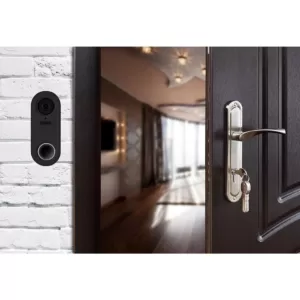 Wasserstein Black Protective Silicone Skin Compatible with Google Nest Hello Video Doorbell - Extra-Layer of Protection