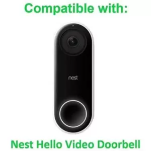 Wasserstein Gray Protective Silicone Skin Compatible with Google Nest Hello Video Doorbell - Extra-Layer of Protection